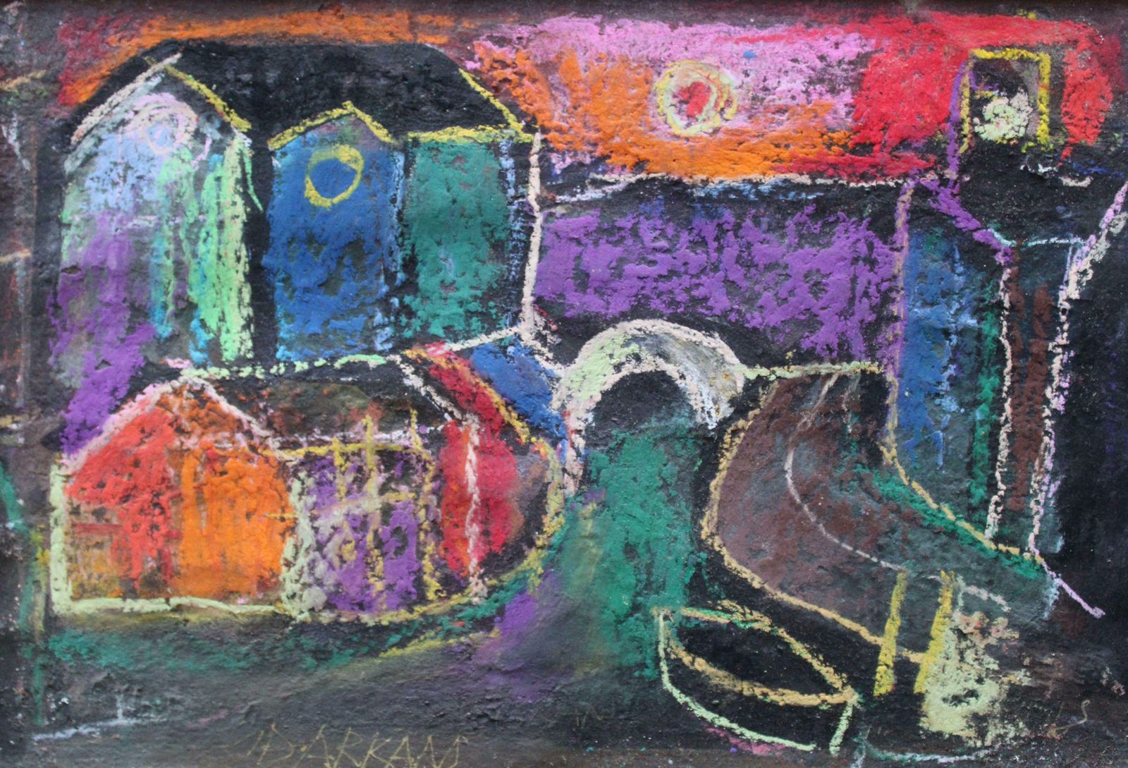 Georgs Barkans The Vision Of St. John Paper, Pastel, 2007