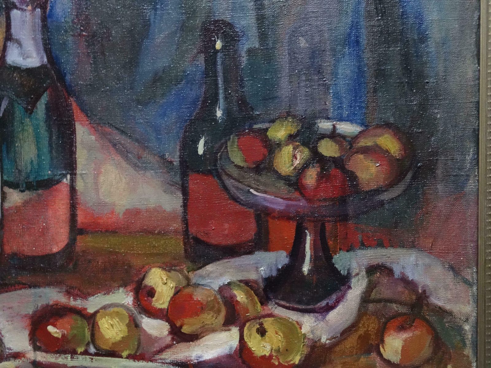 Biruta Baumane Still Life With Apples 1961. Canvas, Oil, 50x70 Cm photo for sale