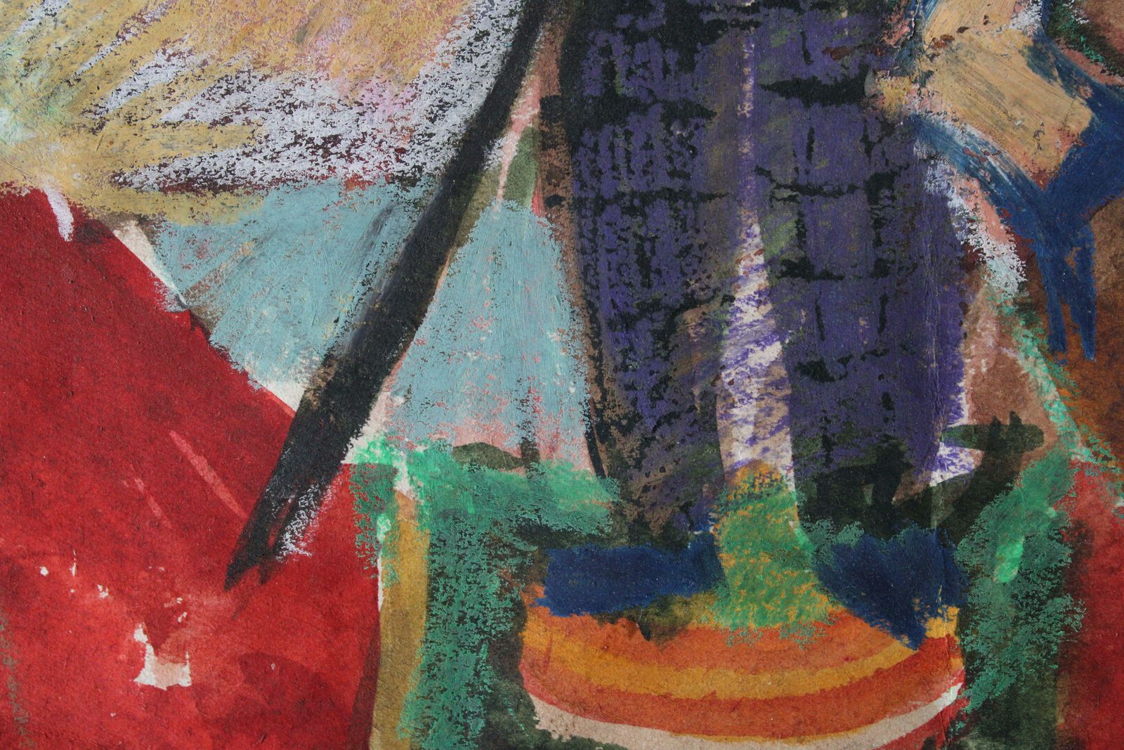 Aleksandra Belcova Circus Paper, Mixed Media Art, 1971 photo Art
