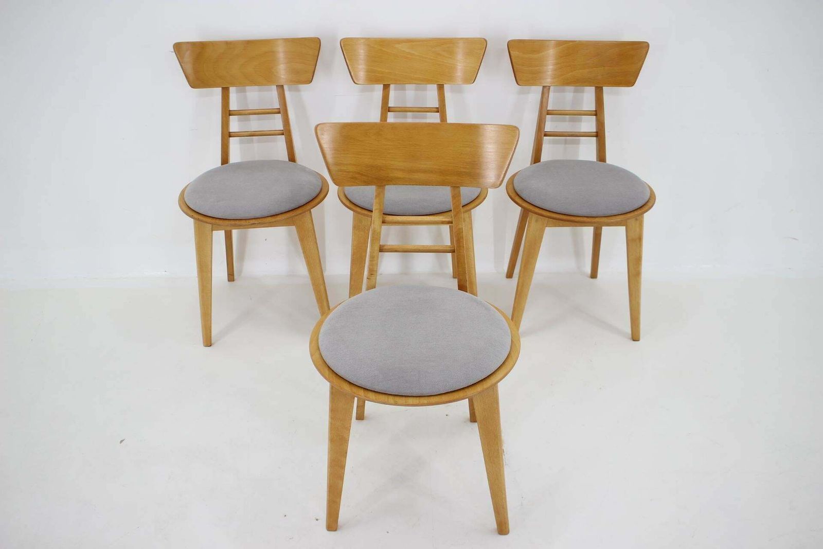 1980s Set Of Four Dining Chairs By Tonne, Czechoslovakia photo Furniture