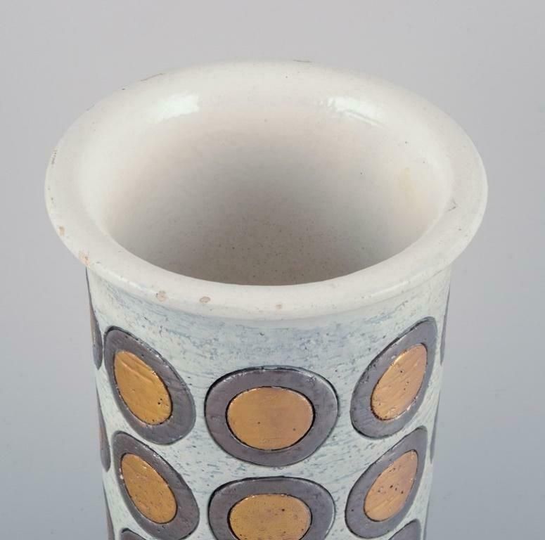 Aldo Londi For Bitossi, Italy. Large "Ikano" Ceramic Vase In Retro Style. photo for sale