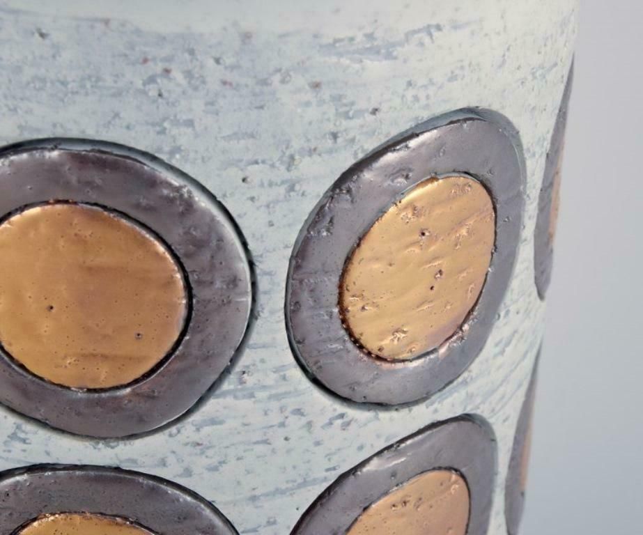 Aldo Londi For Bitossi, Italy. Large "Ikano" Ceramic Vase In Retro Style. photo Home Decor