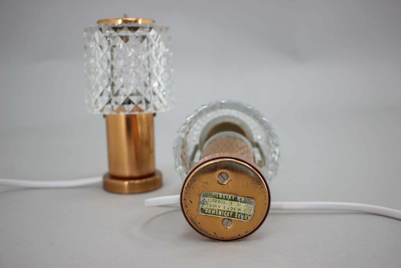 Pair Of Table Lamps In Copper By Kamenicky Senov, Czechoslovakia photo buy