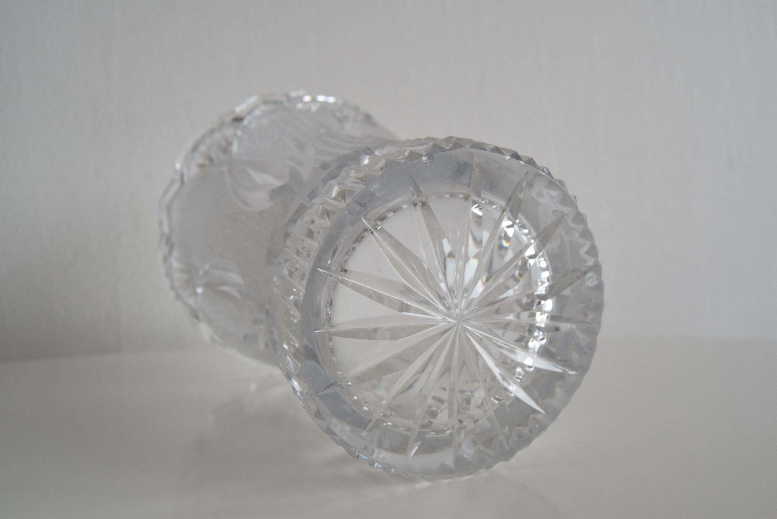 photo for sale Mid Century Crystal Vase, Glasswork Novy Bor, 1960's.