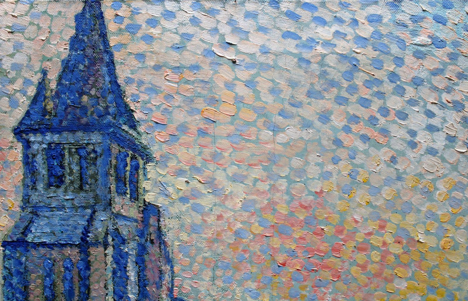 photo for sale Lucien Neuquelman Saint Germain Des Pres. 1946. Oil On Canvas
