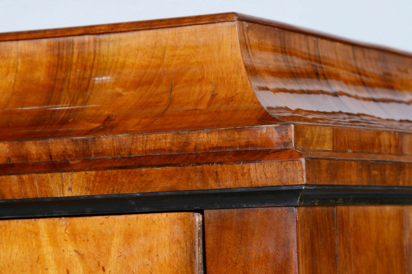 Restored Biedermeier Walnut Chest Of Drawers, High Gloss, Czechia, 1820s photo buy