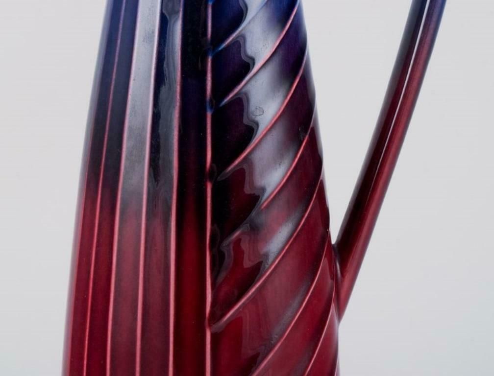 Carl Harry Stålhane For Rörstrand. Tall And Slim Ceramic Pitcher / Vase photo 320.0