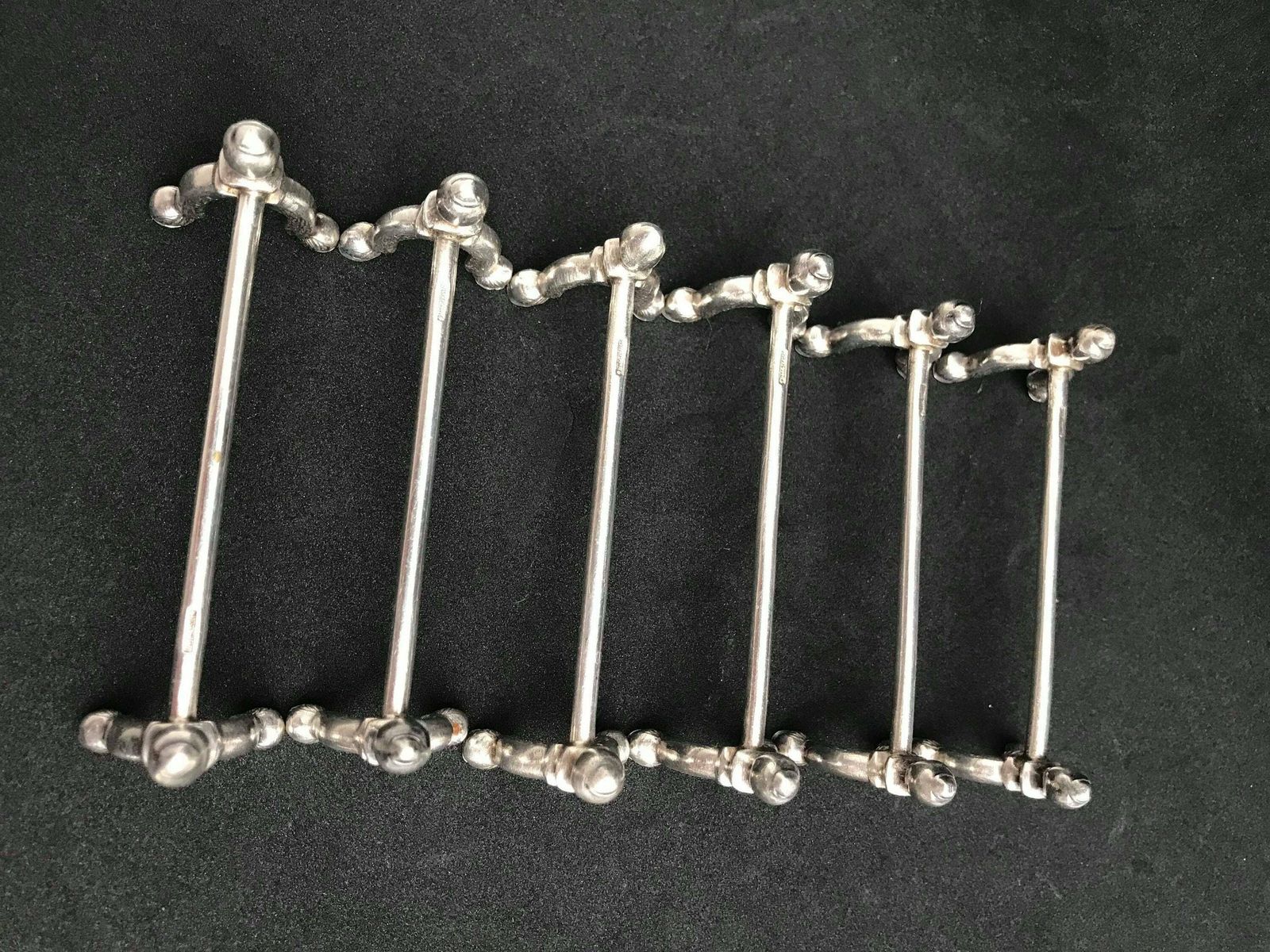 Knife Rests Art Deco Knife Rest Silver Plated Wiskemann Belgium A Set Of 6 Early 20th Century Bruno Wiskemann Silver Plated Wedding Gift photo vinterior