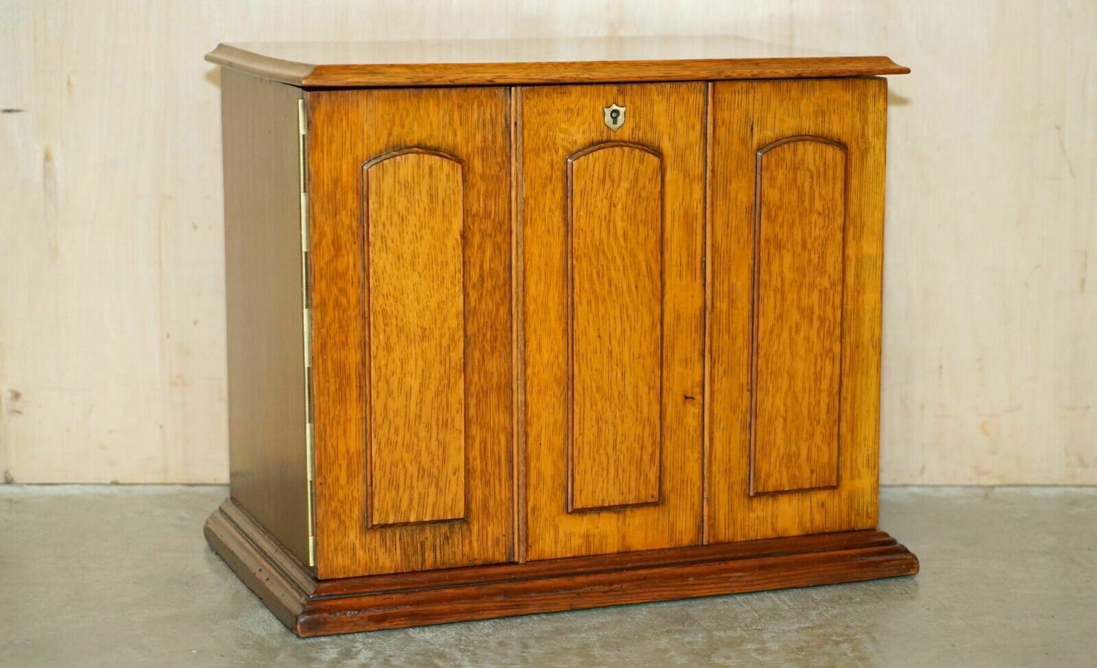 Restored Antique Art Nouveau Stationery Writing Cabinet With Calendar & Key photo furniture