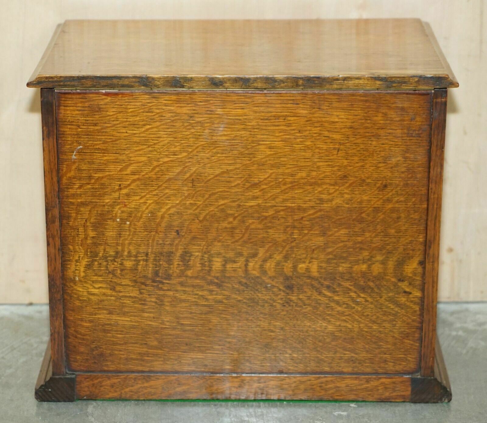 Furniture Restored Antique Art Nouveau Stationery Writing Cabinet With Calendar & Key photo