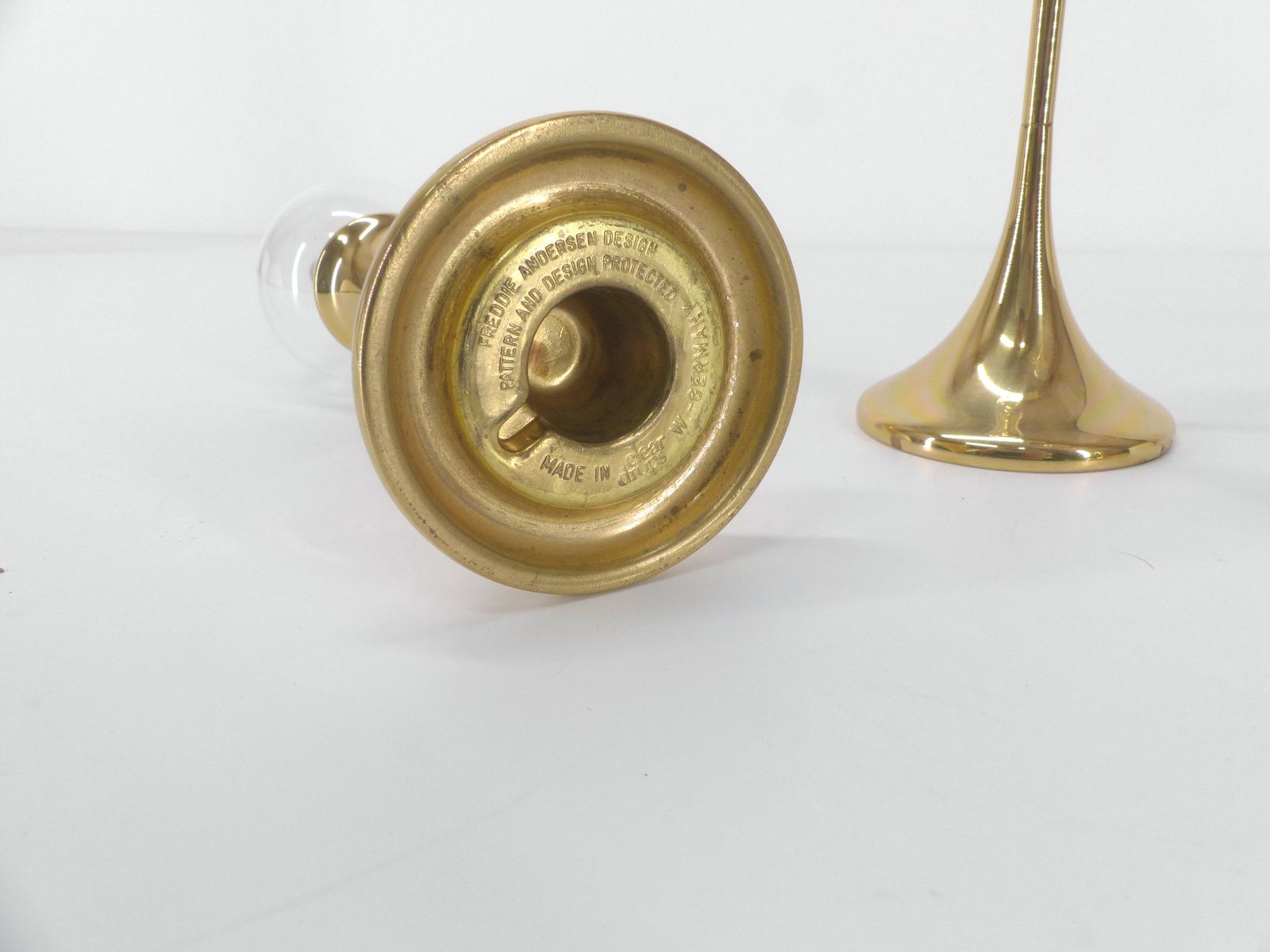3 Lampes à Huile En Laiton Freddie Andersen 1970   Three Brass Oil Lamps By Freddie Andersen photo 400.0