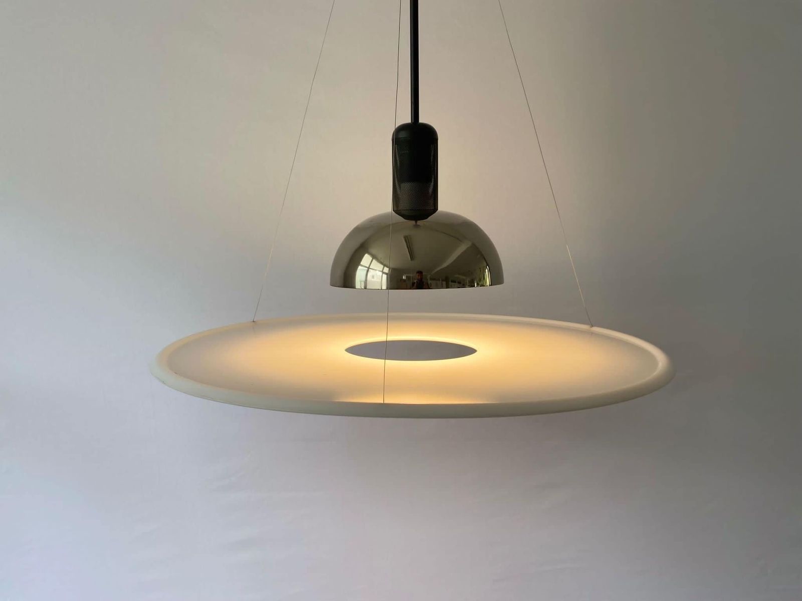 Frisbi 850 Pendant Lamp By Achille Castiglioni For Flos, 1970s, Italy photo for sale
