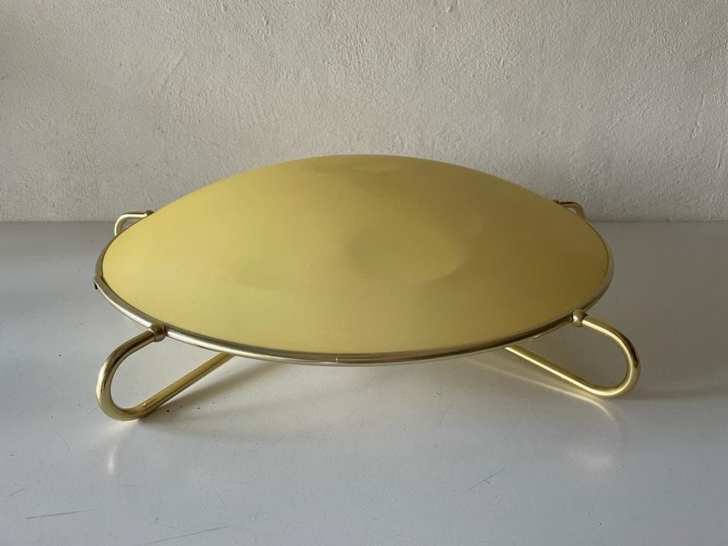 Erco Gold Metal Frame Beautiful Retro Shade Xl Ceiling Or Wall Lamp, 1950s, Germany photo 1040.0