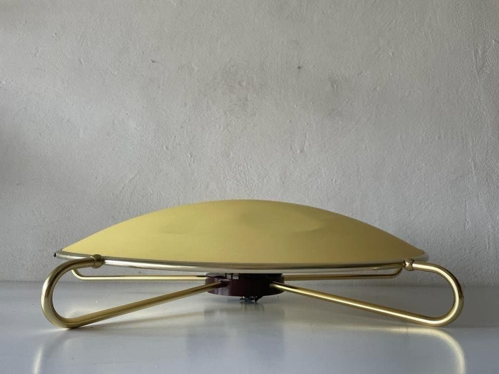 Erco Gold Metal Frame Beautiful Retro Shade Xl Ceiling Or Wall Lamp, 1950s, Germany photo buy