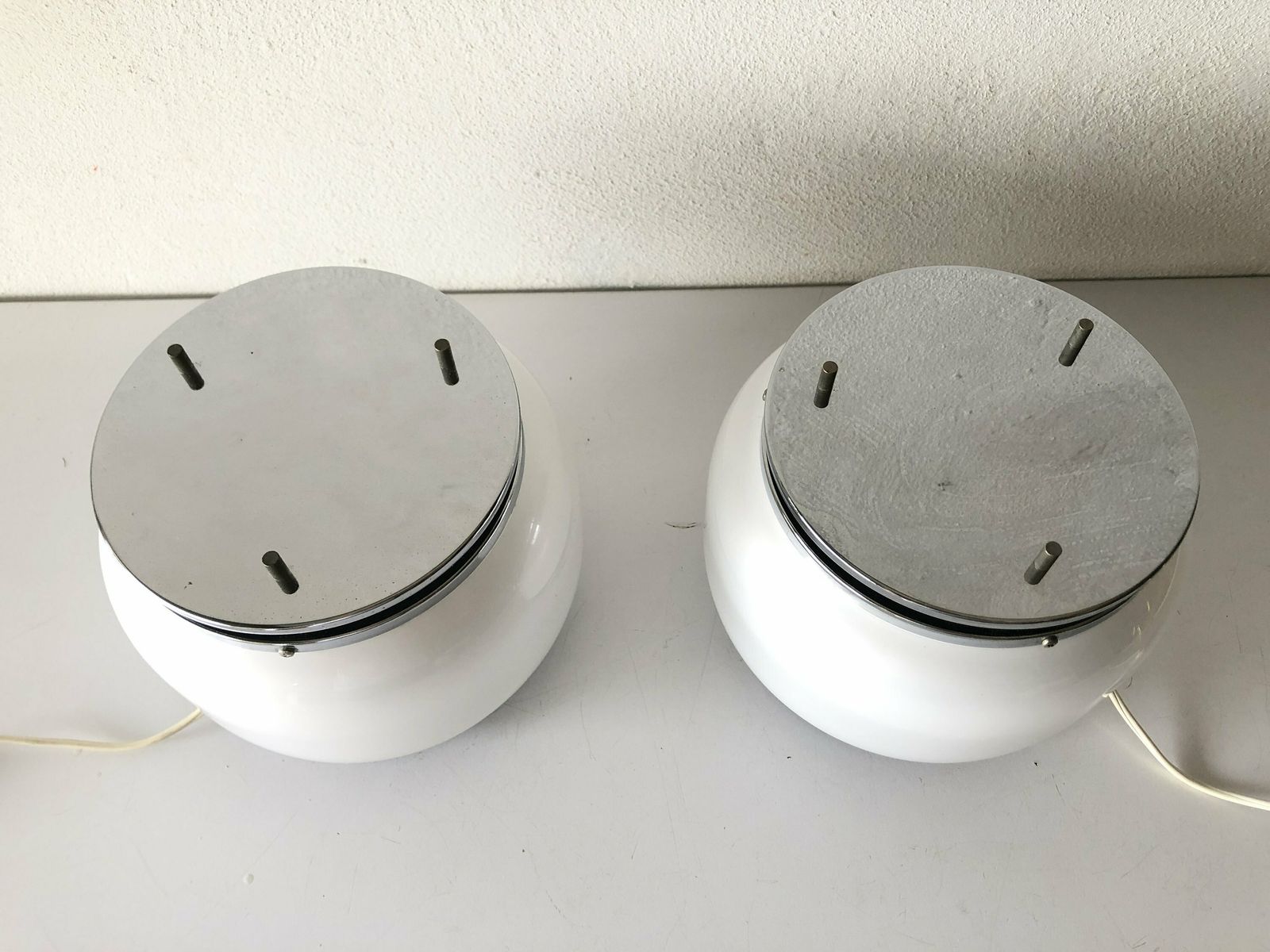 Italian Design Glass Pair Of Table Lamps, 1960s, Italy photo 1341.0