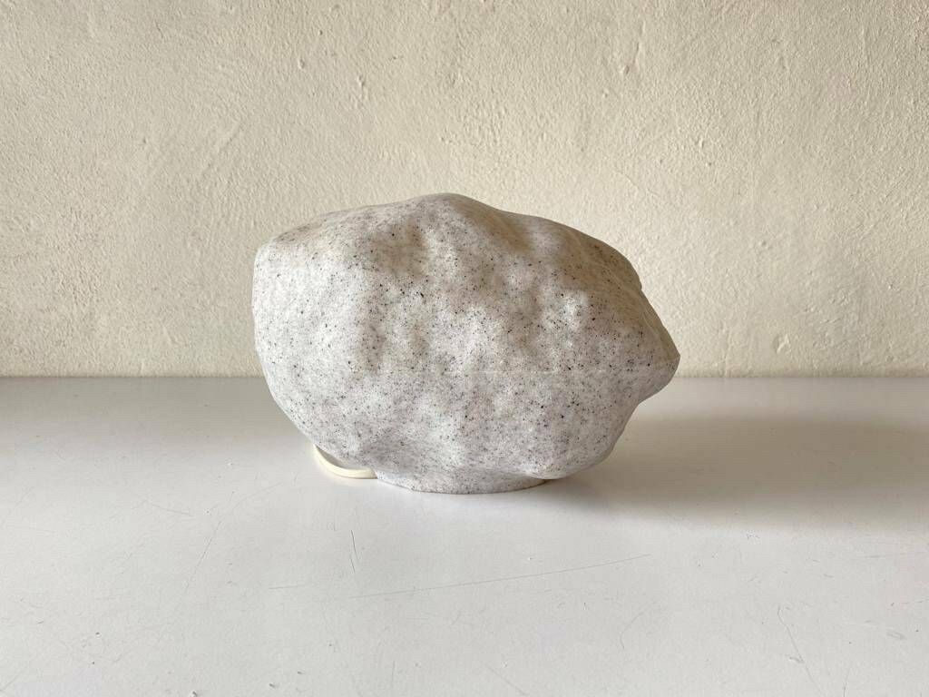 Fiberglass Table Lamps In Stone Form By Heito, 1980s, Germany photo buy