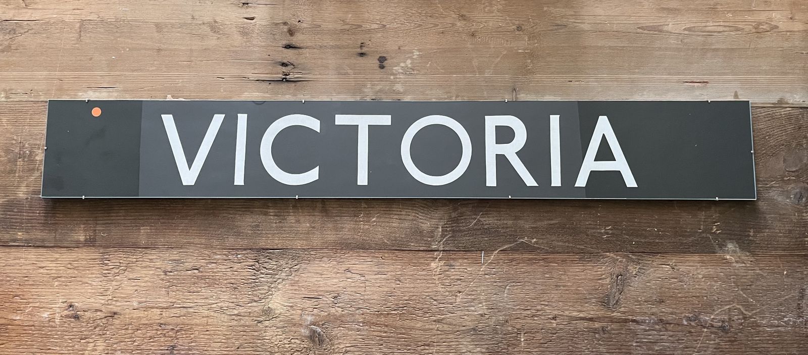 Victoria Bus Station Sign Original Framed 1950s photo vintage