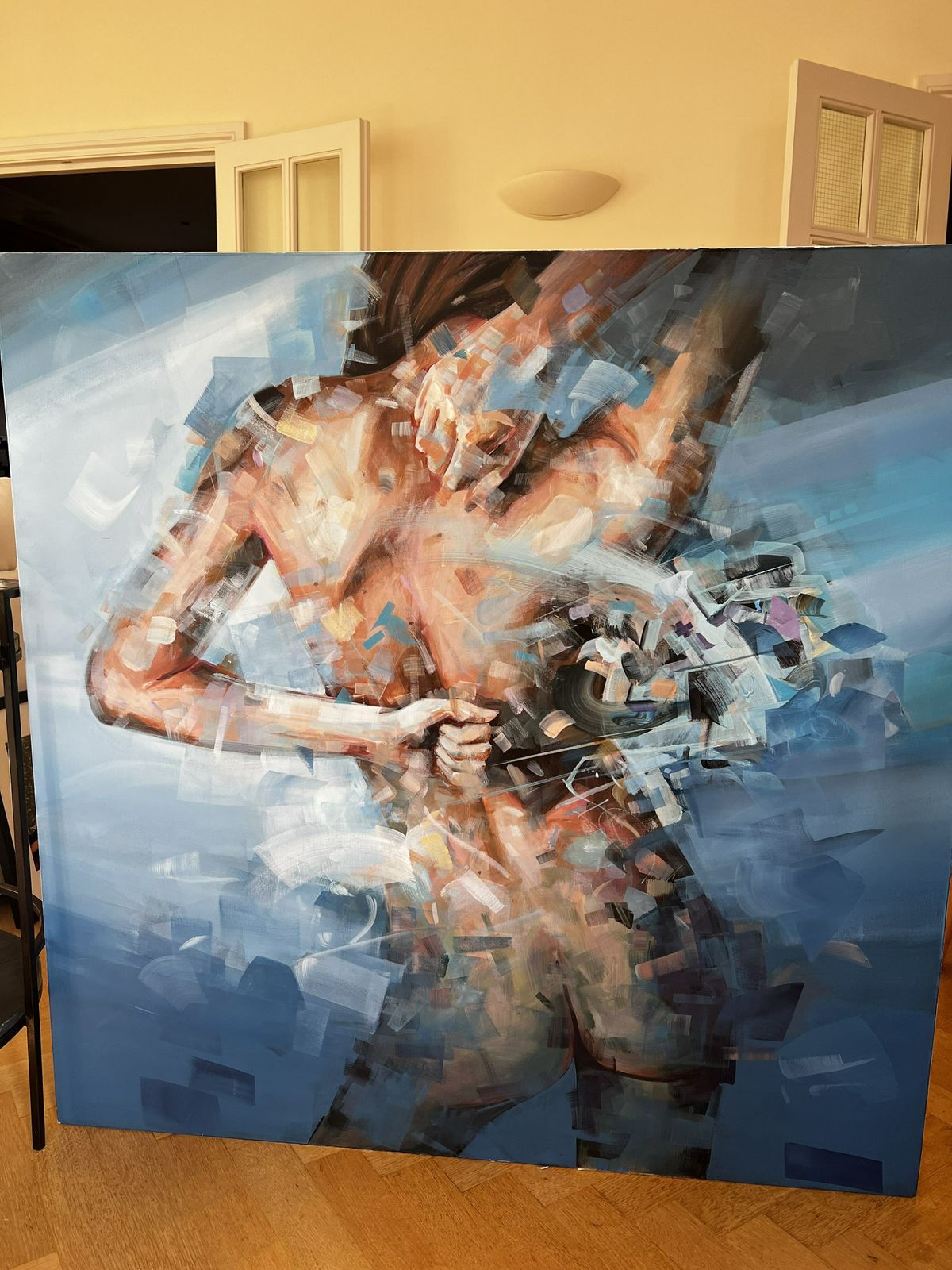 Into The Blue Painting By Dairo Vargas // Unique Work With Signature photo 4000.0