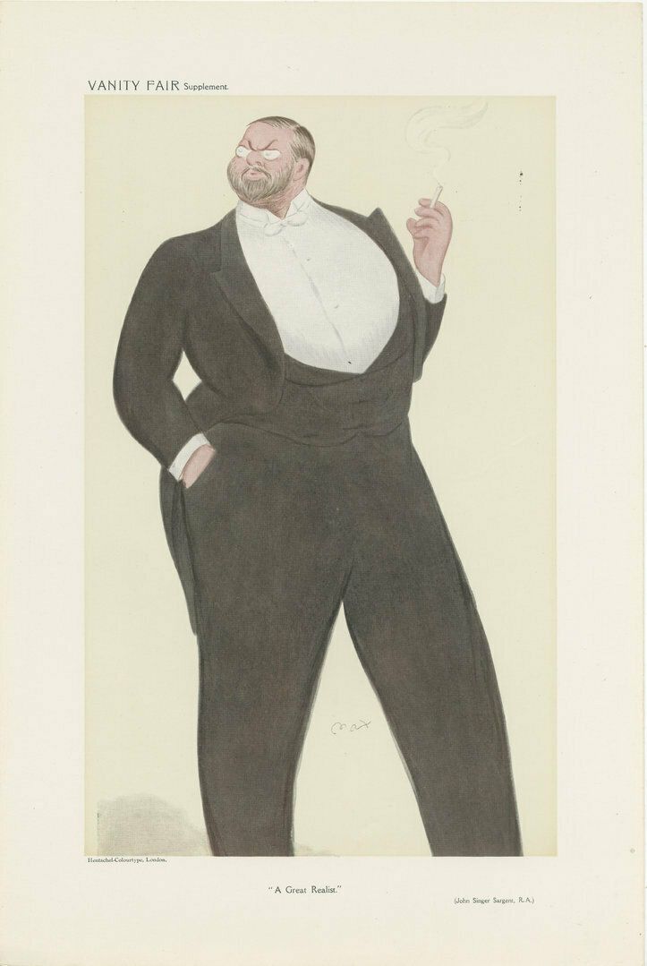 Chromolithograph Vanity Fair Caricature Print 'A Great Realist'