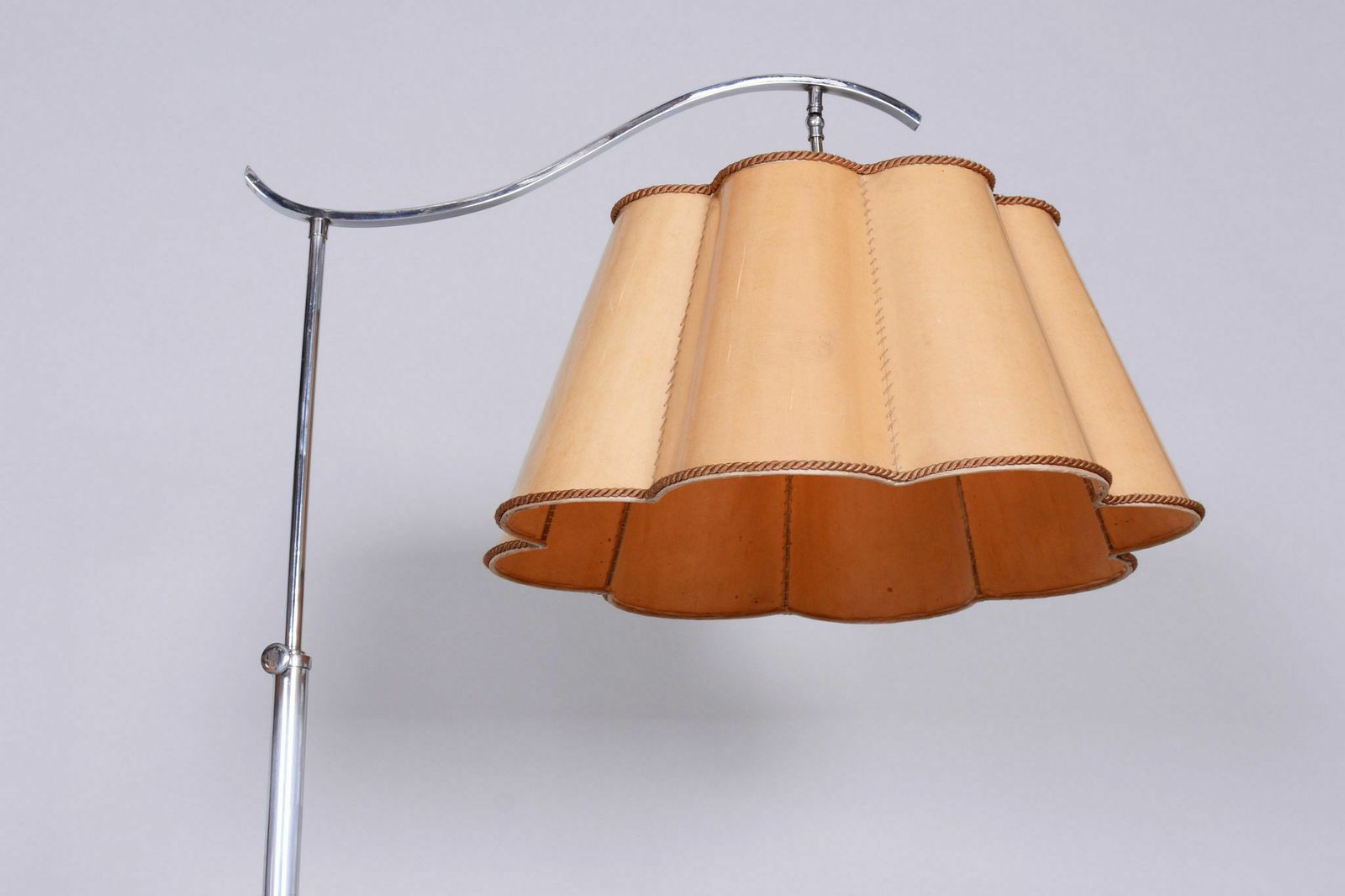 20th Century Czech Bauhaus Chrome Floor Lamp With Parchment Shade, 1920s photo buy