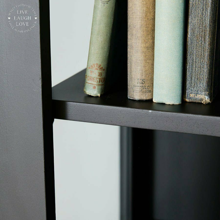Black Painted Wooden Display Cabinet With Drawer photo Furniture