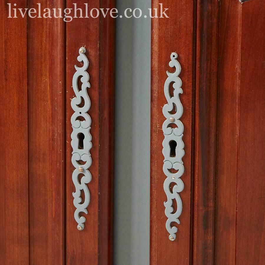 Grey And Cherry Wood Cupboard photo furniture