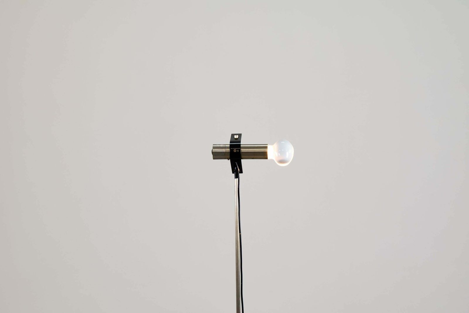 Angelo Ostuni And Renato Forti Floor Lamp 399 In Metal And Iron By Oluce 1960s photo furniture
