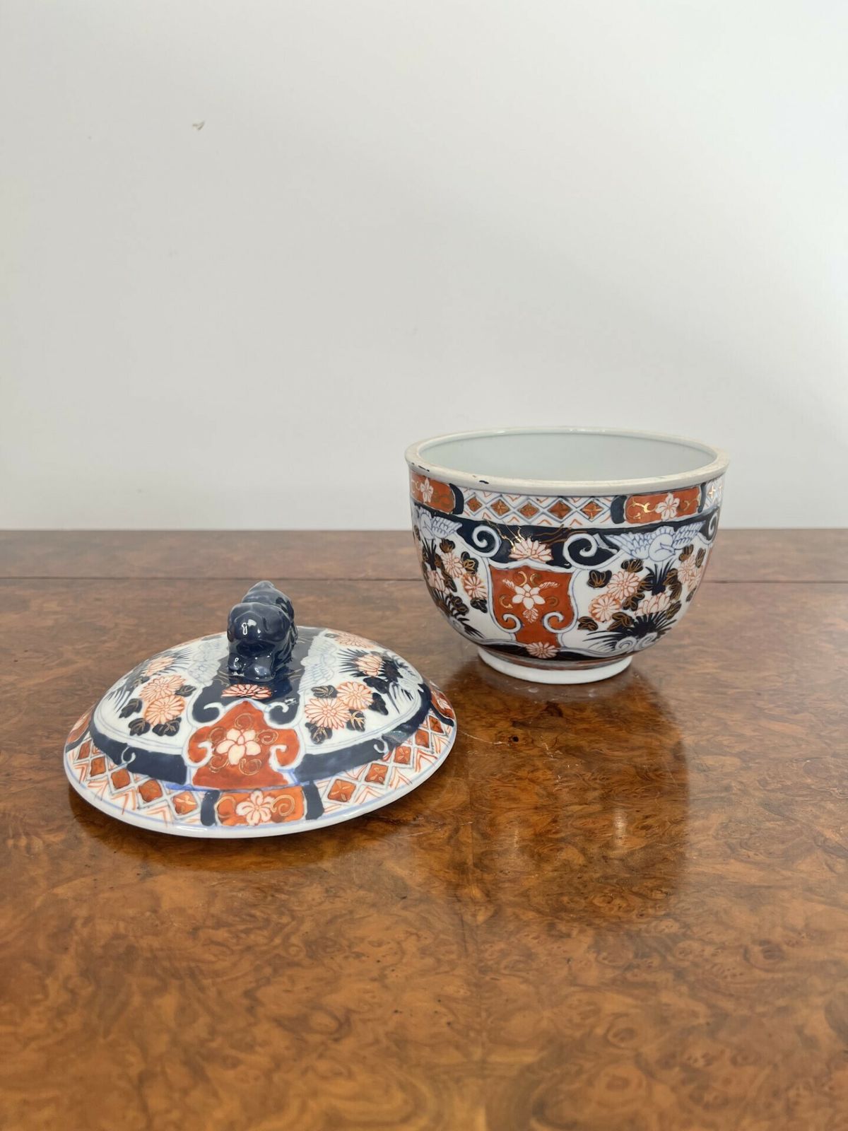 Quality Antique Japanese Imari Lidded Jar photo for sale