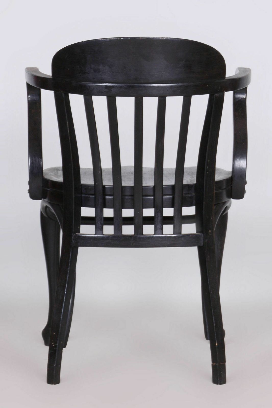 Restored Black Artdeco Beech Armchair, Thonet Company, Austria, 1920s photo buy