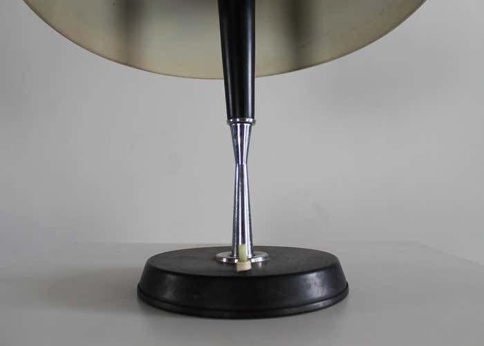 Oscar Torlasco Table Lamp In Red Lacquered Metal Italian Manufacture 1950s photo 1471.0
