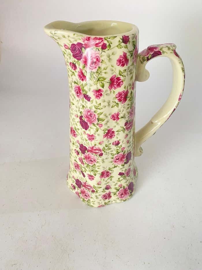 20th Century English Majolica Pink Colorjug Signed Staffordshire photo buy