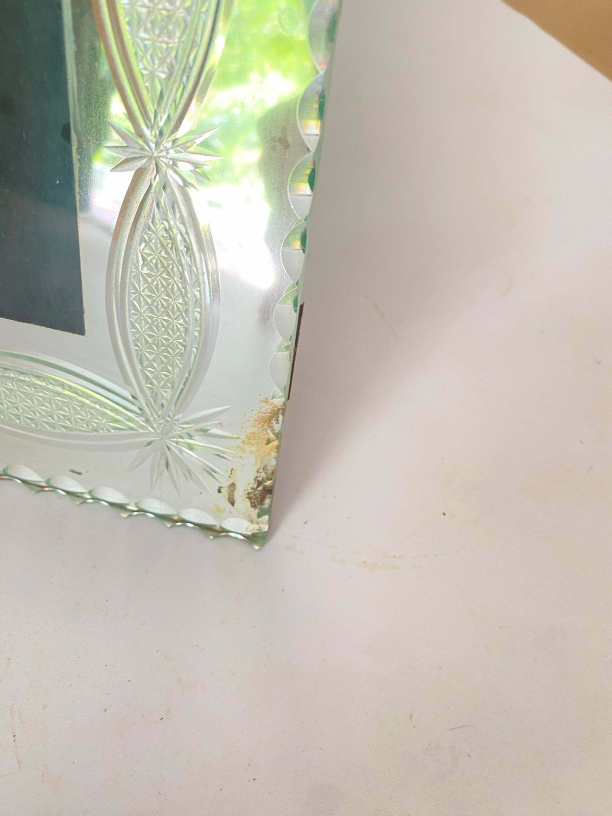 Art Deco Picture Frame In Bevelded Mirror France Circa 1935 Green Colour photo furniture