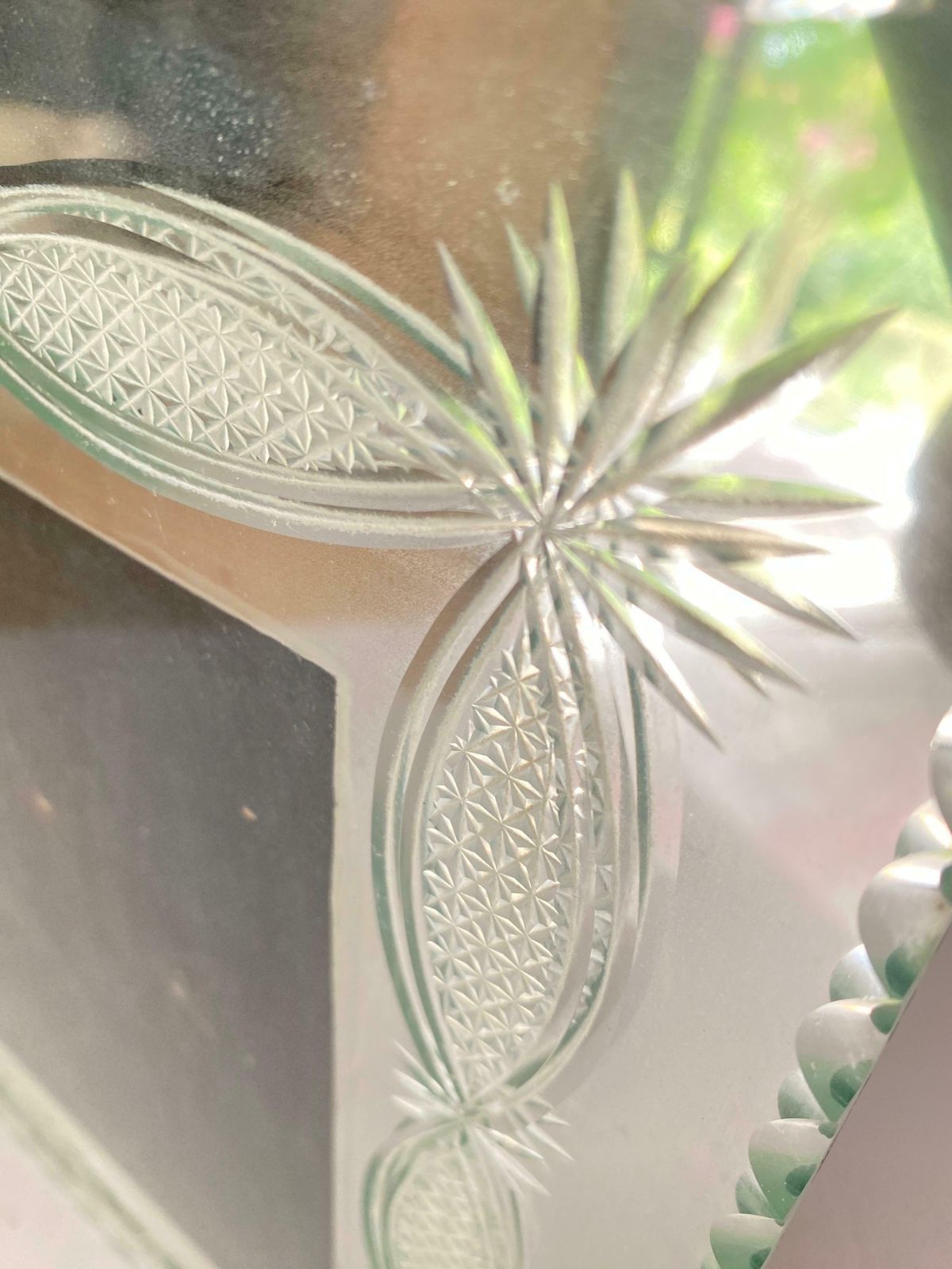 Art Deco Picture Frame In Bevelded Mirror France Circa 1935 Green Colour photo 474.0