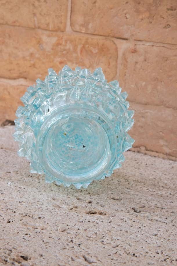 Rare Blu Ercole Barovier Rostrato Murano Glass Vase For Barovier And Toso 1940s photo buy