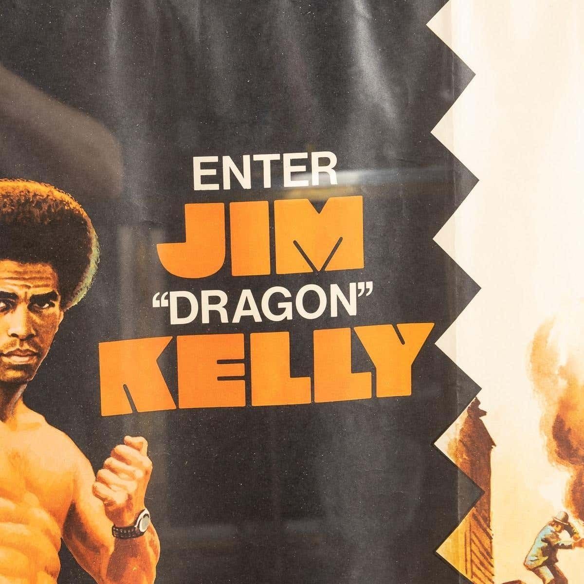 Original British Quad Black Belt Jones / Deadly Trackers Film Poster, C.1973 photo vinterior