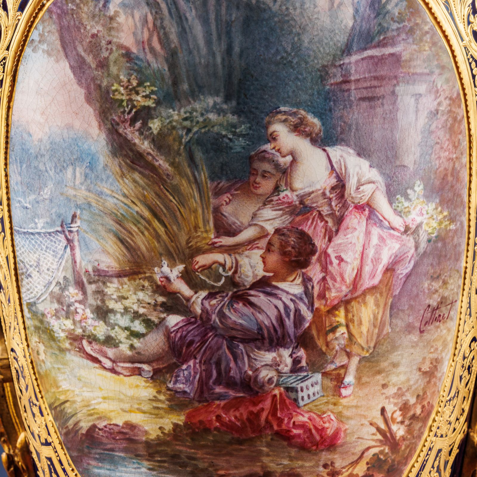 Sèvres Porcelain Vase France XIX Century photo furniture