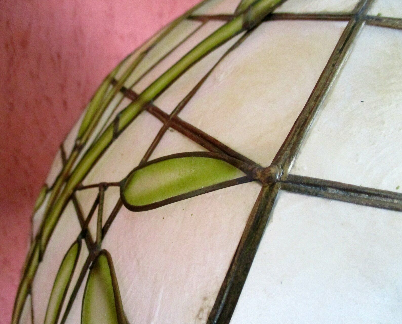 Capiz Lampshade | Capiz Shell | Vintage Lampshade | Capiz Lighting | Bamboo Lampshade | Bamboo Décor | Vintage Capiz | Pendant Lampshade photo buy