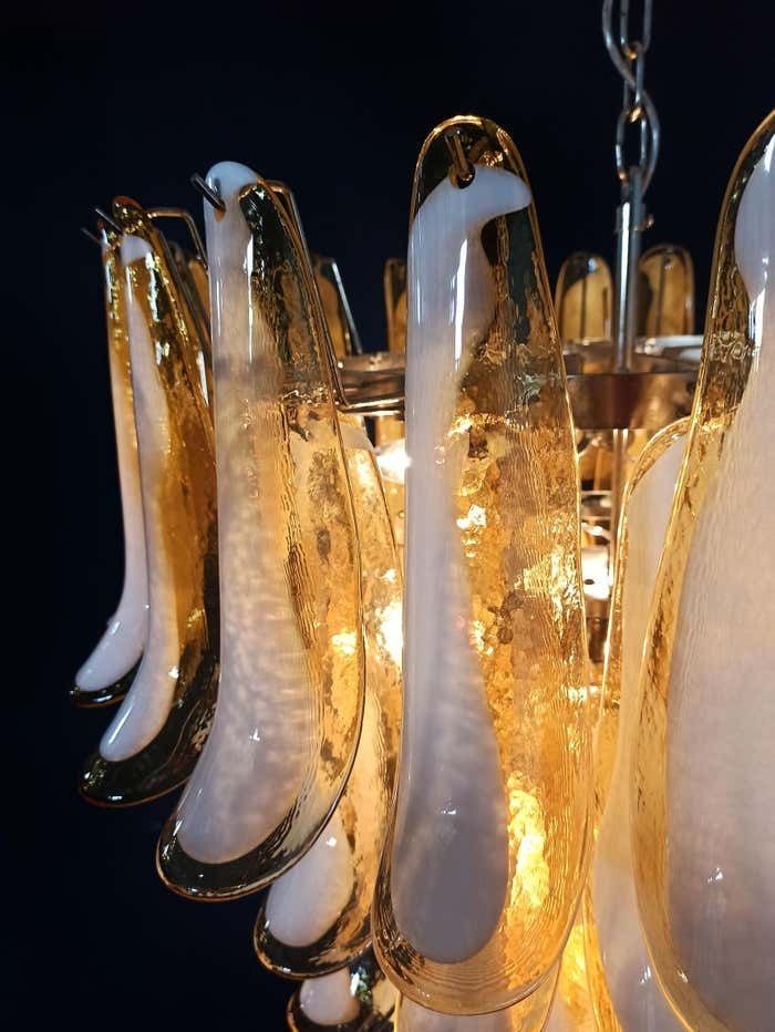 photo for sale Beautiful Murano Chandeliers In The Manner Of Mazzega   75 Caramel Glass Petalsi