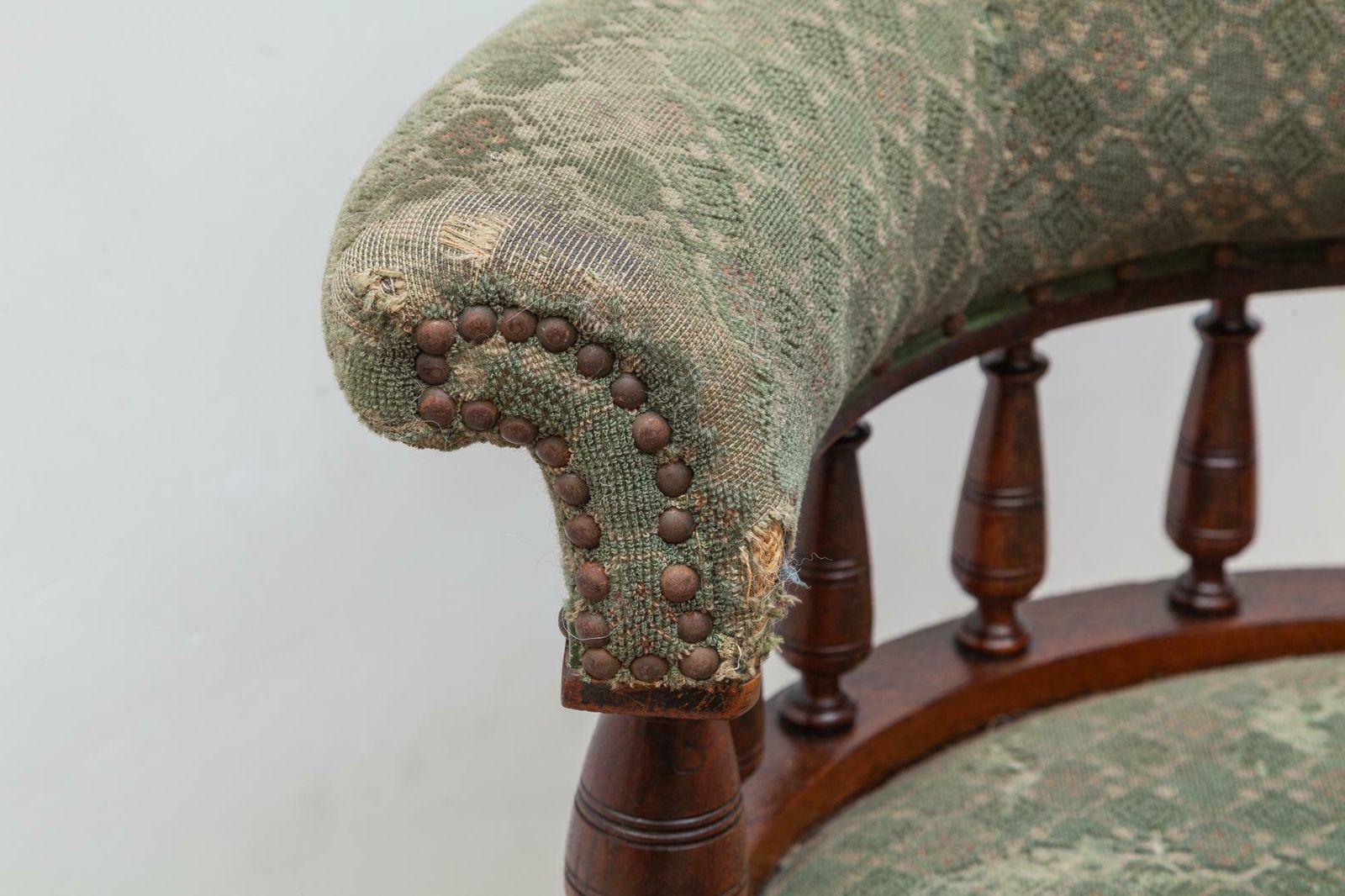 Antique Desk Swivel Captains Chair photo vintage