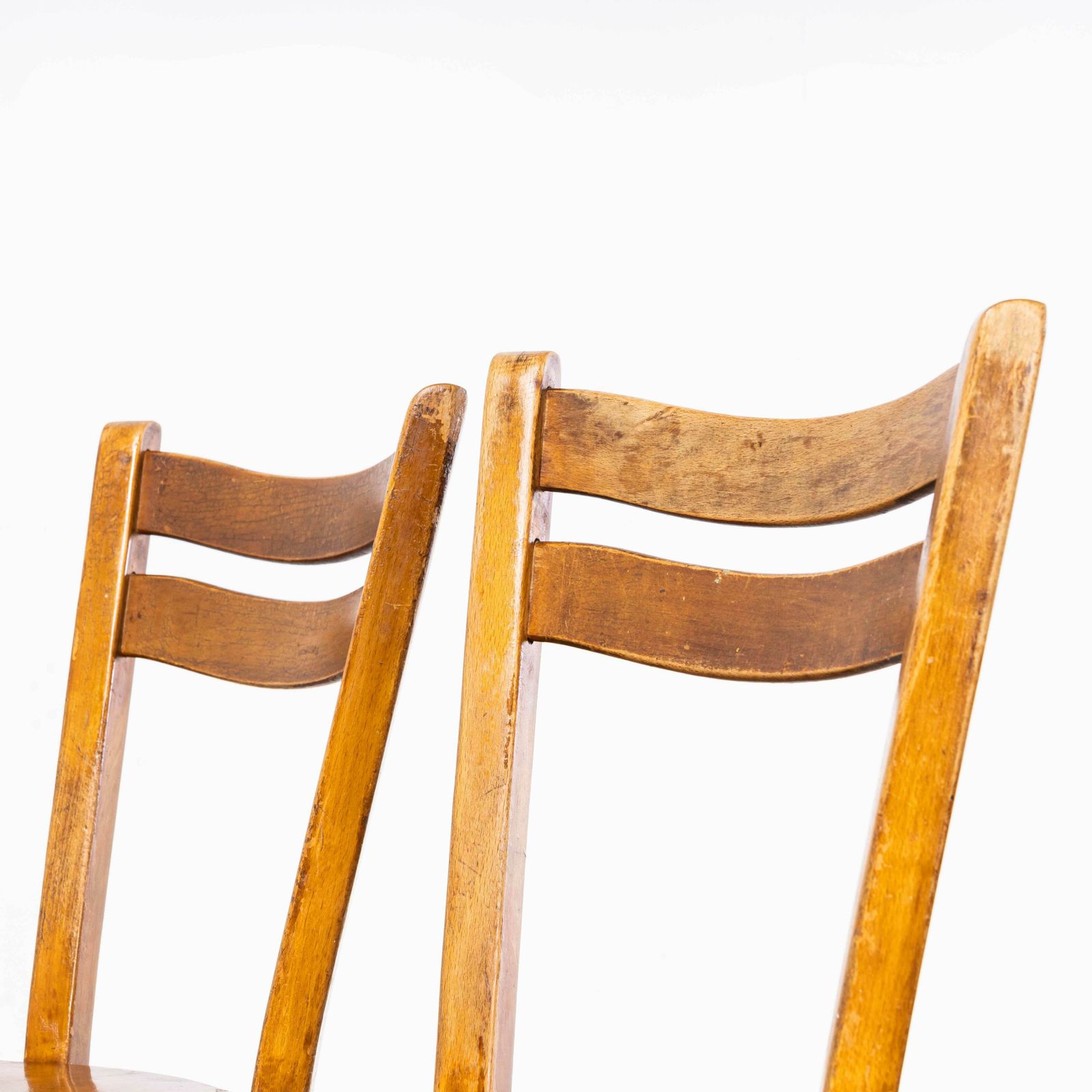 1950’s French Baumann Wavy Back Bentwood Dining Chairs – Set Of Four photo Furniture