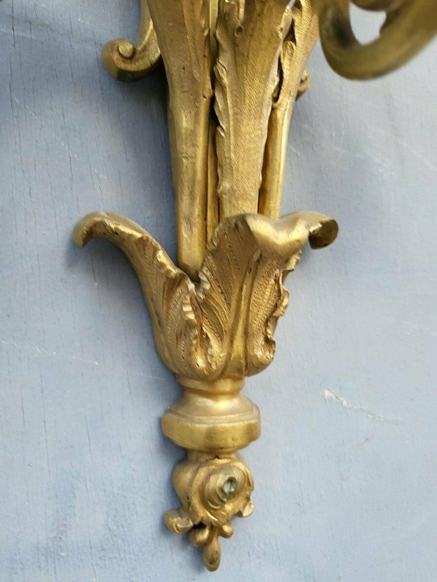Pair Of Louis XVI Gilt Bronze Sconces, Xixth Century photo furniture