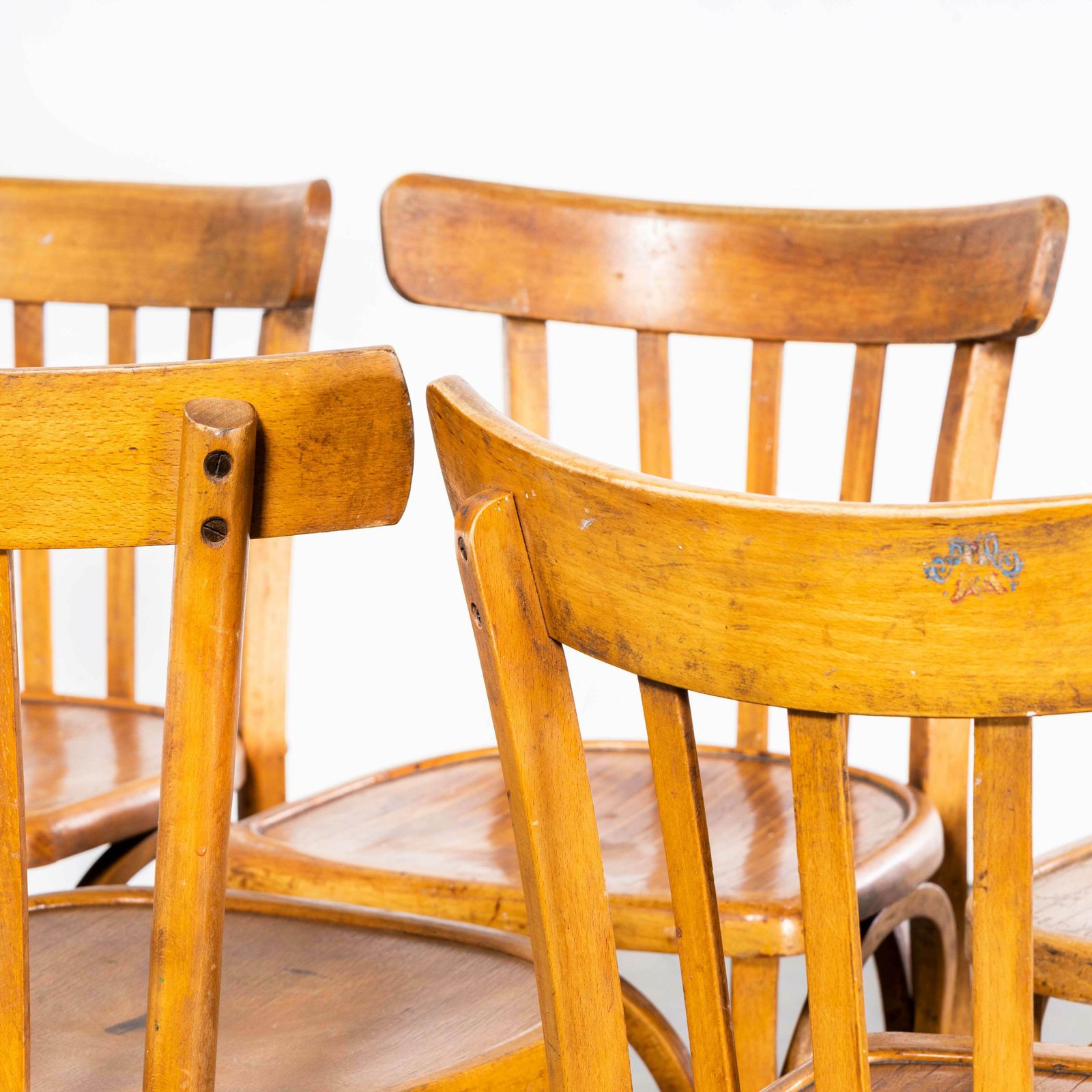 1950’s Luterma Honey Oak Bentwood Dining Chair – Set Of Six photo furniture