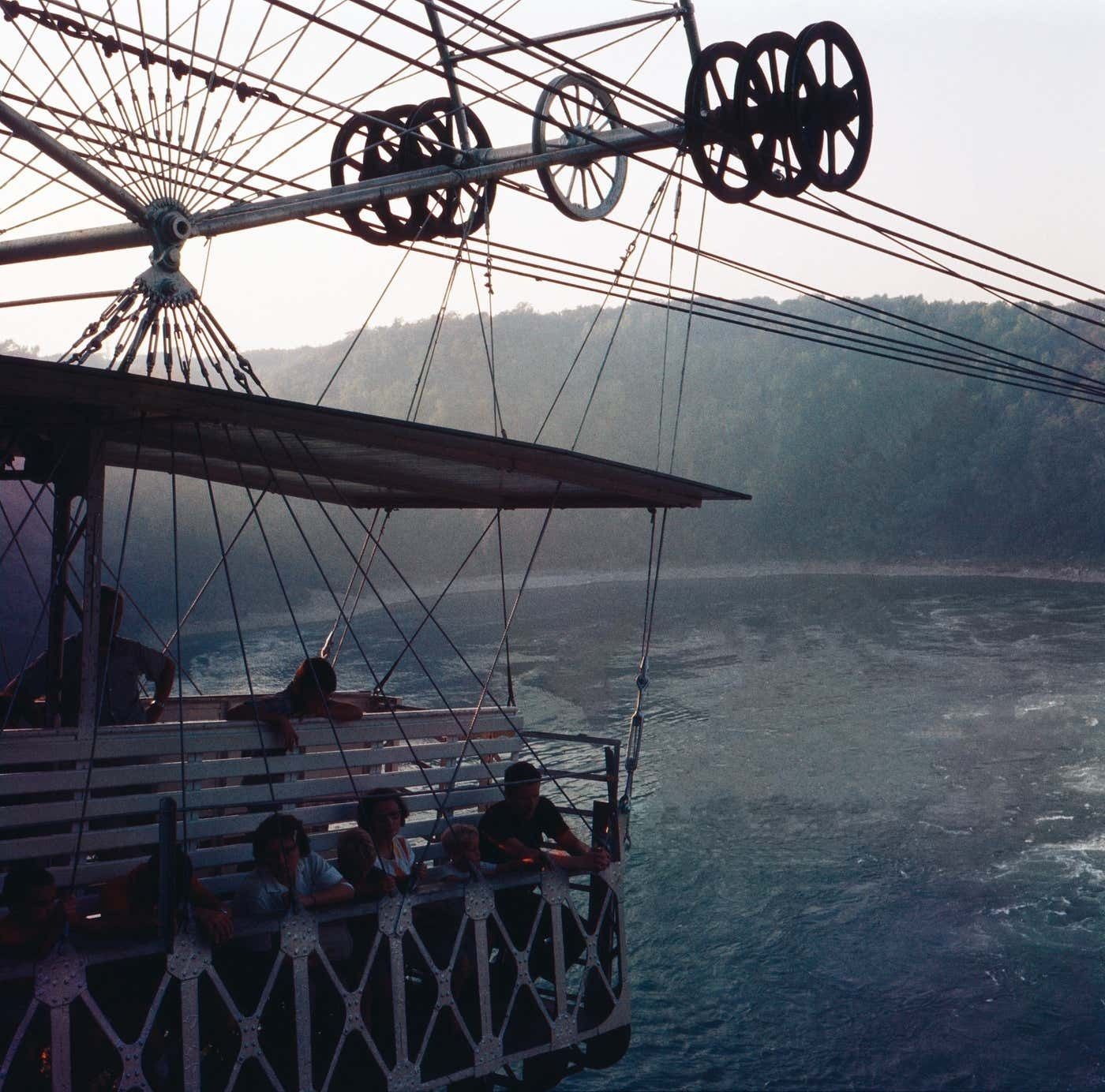 Tourists In A Ropeway Carriage Over The Niagara Falls, USA/Canada 1962 1962