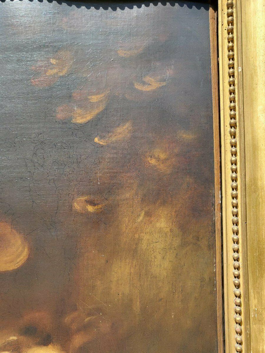 Portrait Of Young Woman, Oil On Canvas Xixth Century photo vinterior