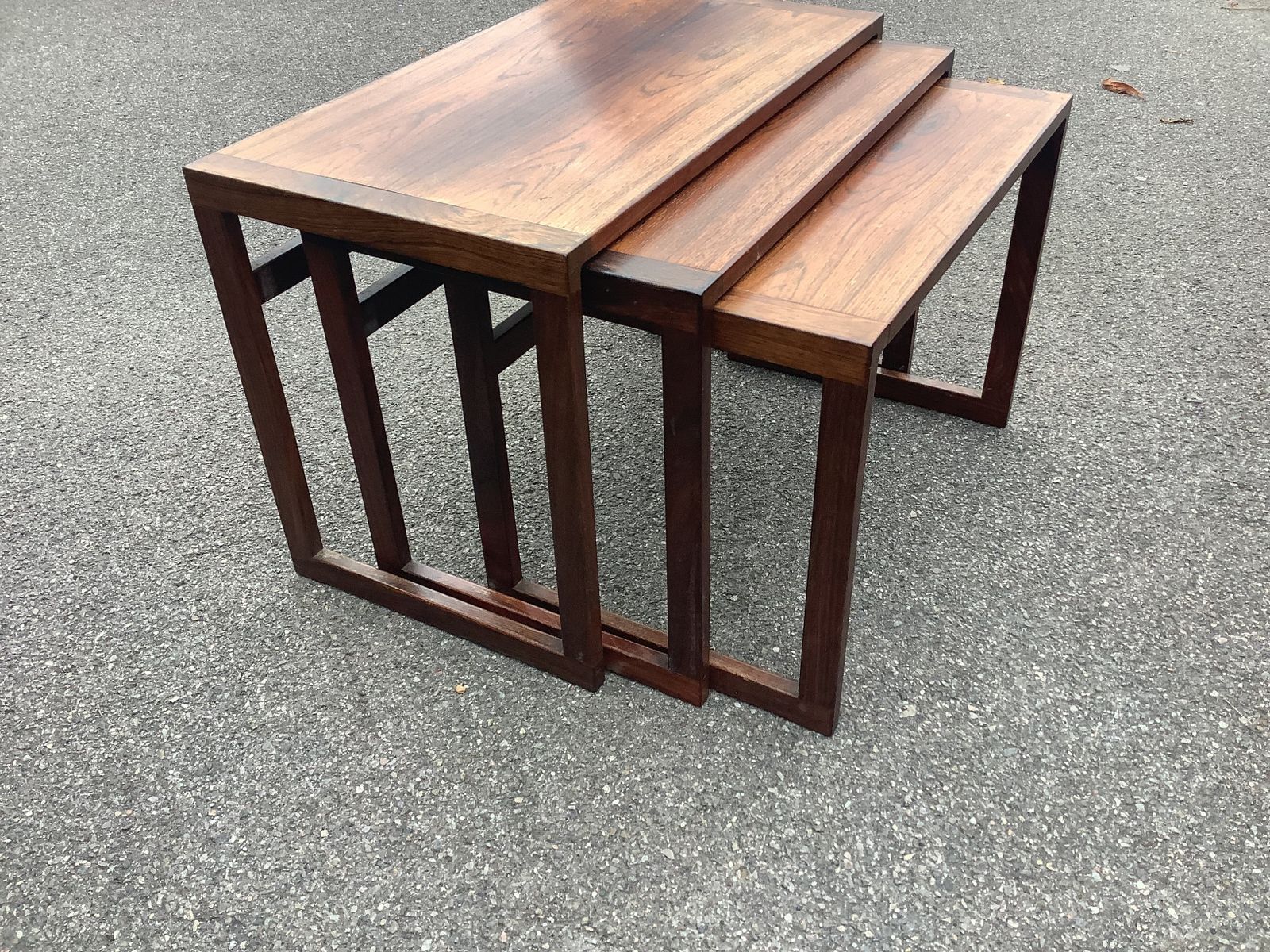 Danish Midcentury Rosewood Nest Of Table By Kai Kristiansen photo Furniture
