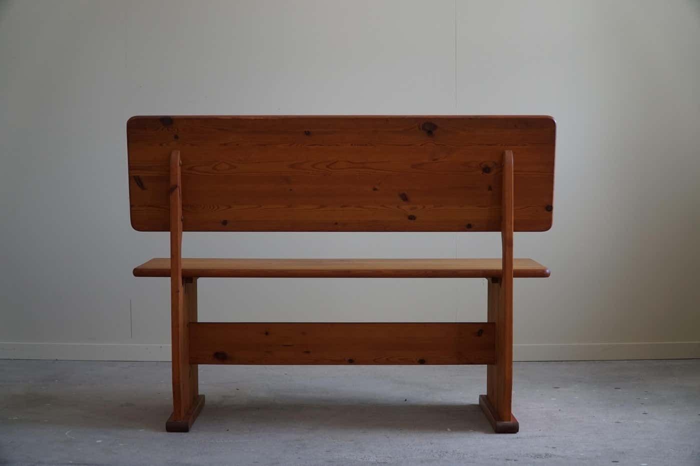 Mid Century Modern Bench In Pine, Made By A Swedish Cabinetmaker In The 1970s photo vinterior