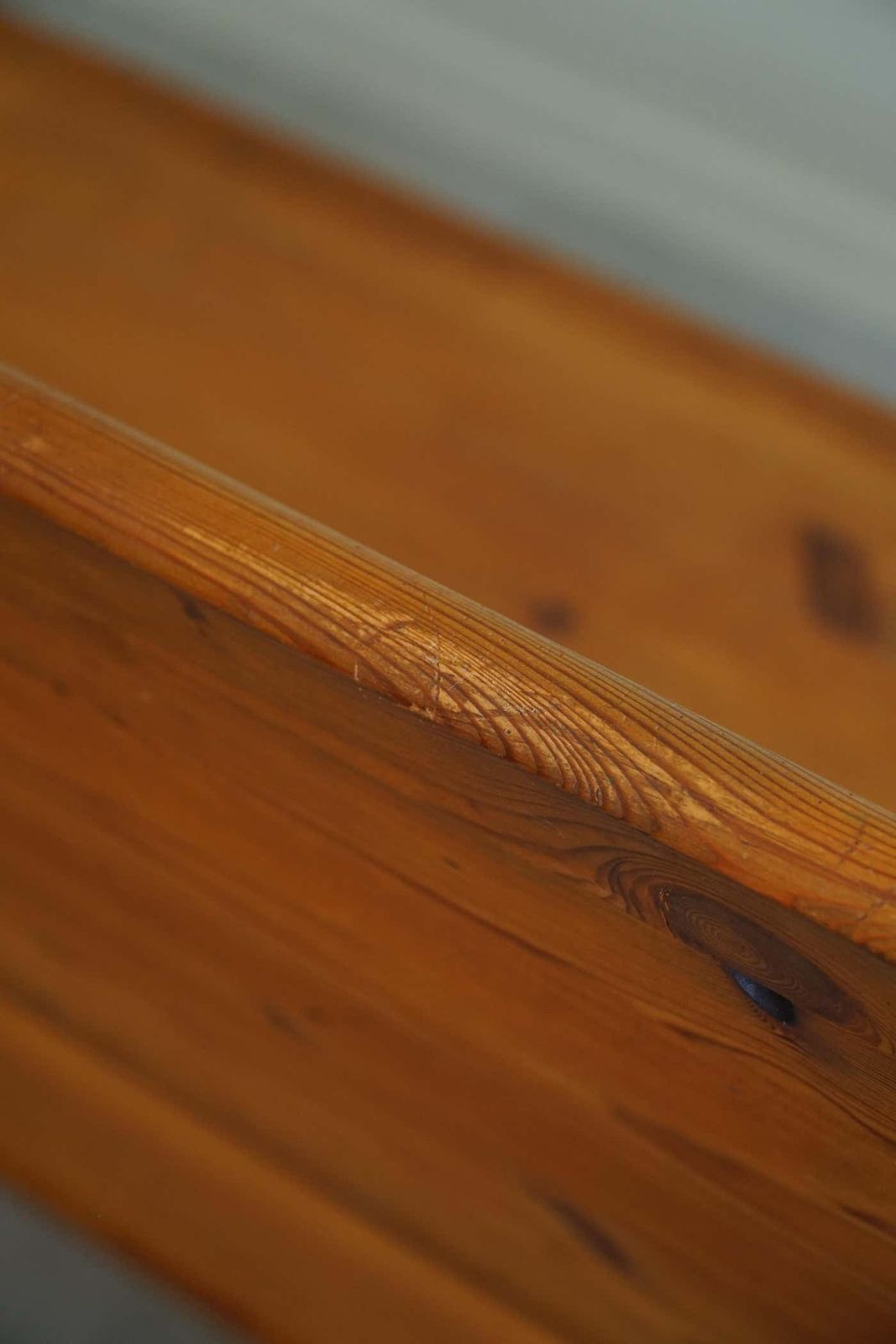 Furniture Mid Century Modern Bench In Pine, Made By A Swedish Cabinetmaker In The 1970s photo