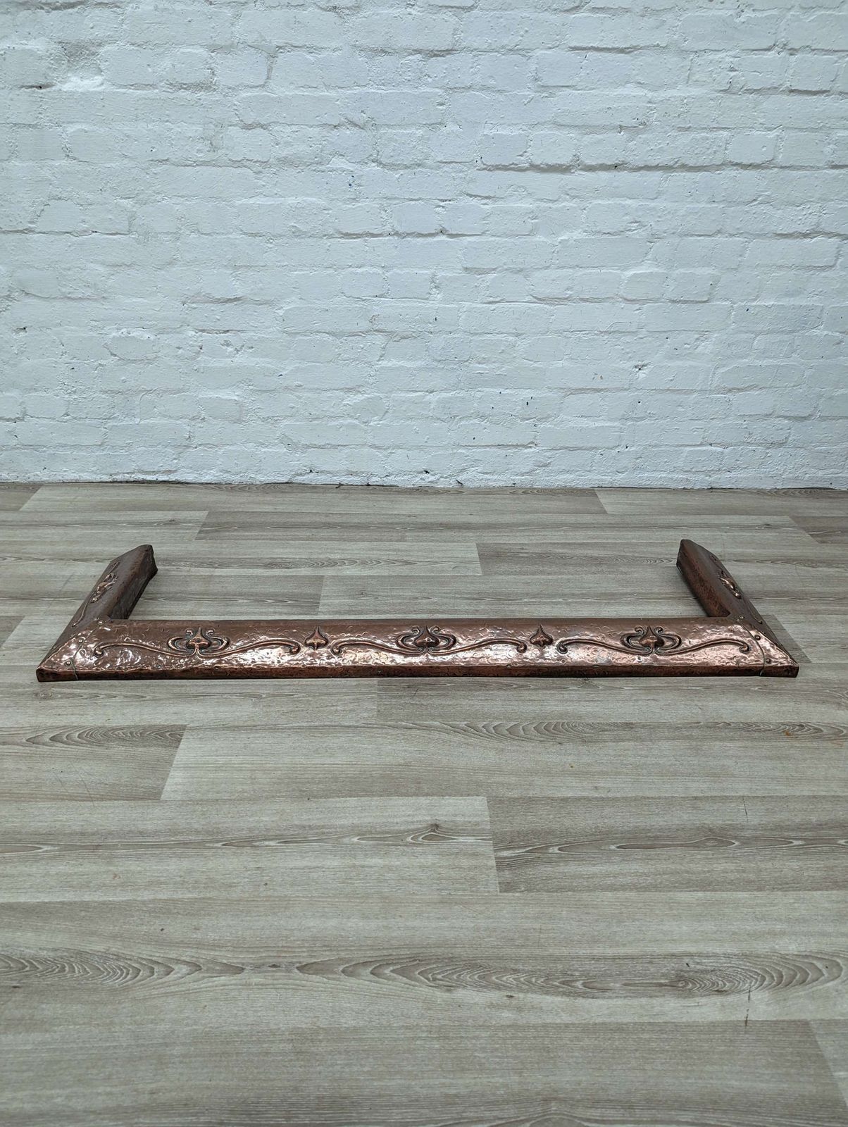 Arts & Crafts Period Hammered Copper Fire Cur