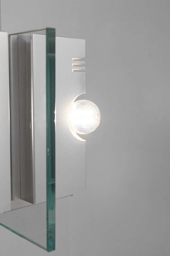 Mid Century Mordern Suspension, Metal And Glass Structure, Italian, 1970s photo buy