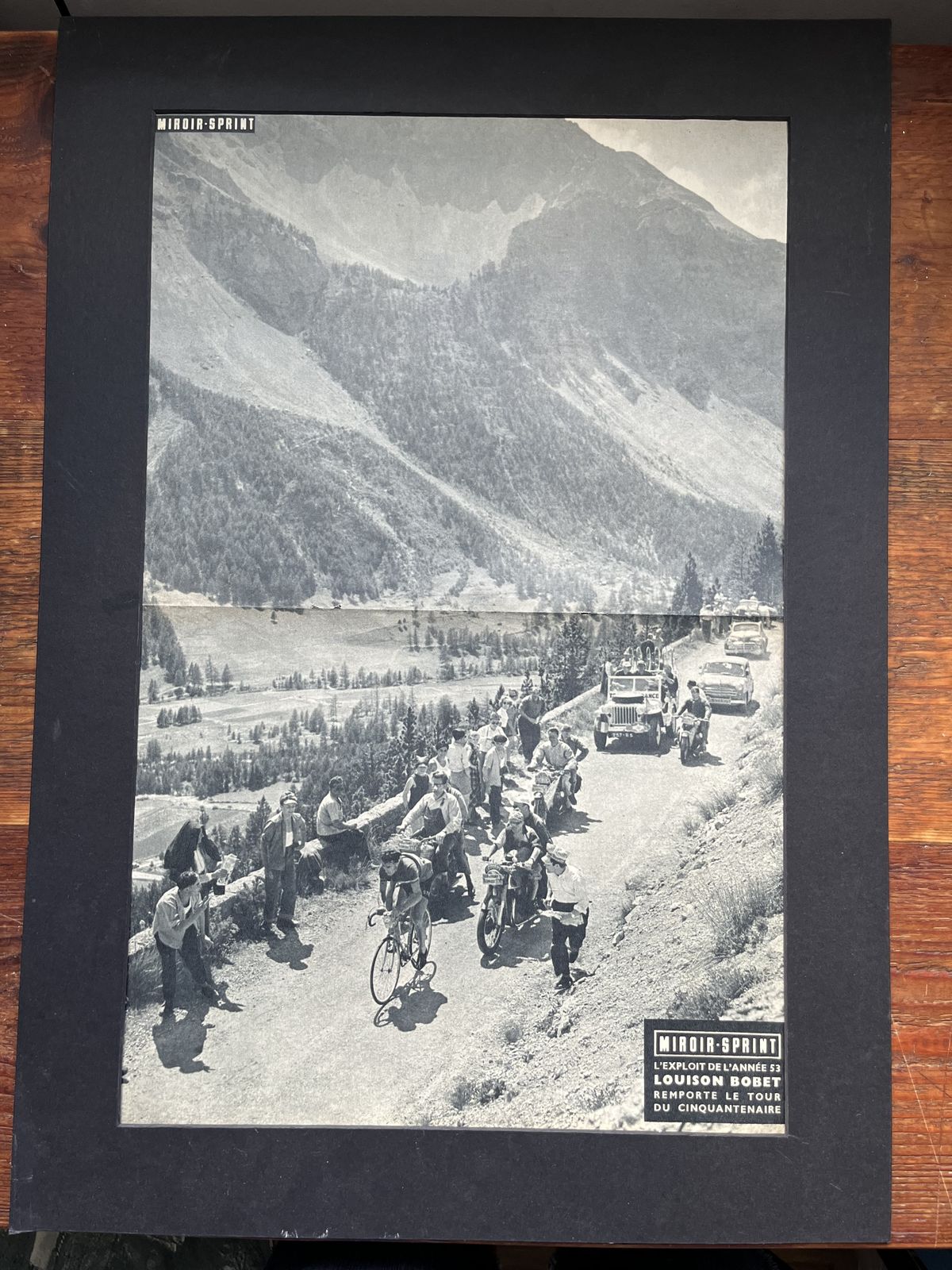 Louison Bobet 1950s Tour De France Print   Tourmalet photo furniture